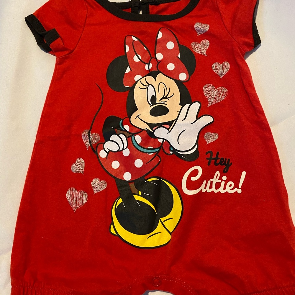 Disney Red Minnie Mouse Bodysuit